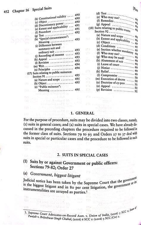 452 CPC Chapter 16: Special Suits and Constitutional Validity - Studocu