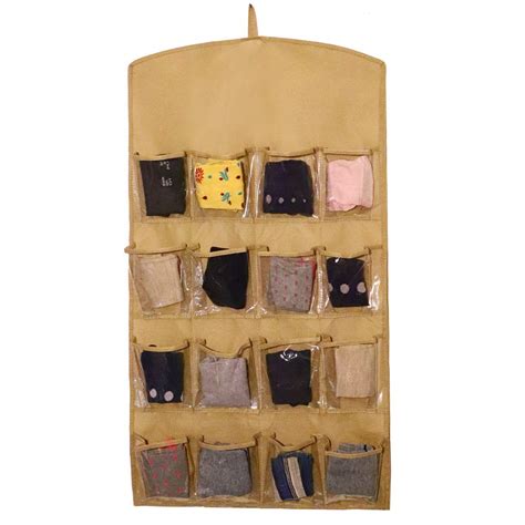 ARVANA Hanging Wardrobe Organizer with 16 Transparent Pockets, Socks ...
