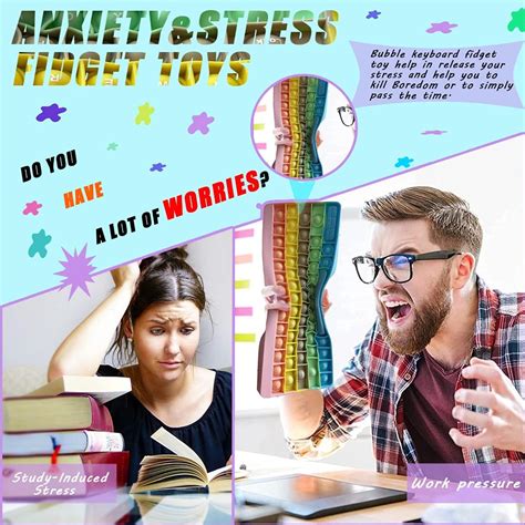 Buy FunInBox Keyboard Push Pop Bubble Sensory Fidget Toys Silicone ...