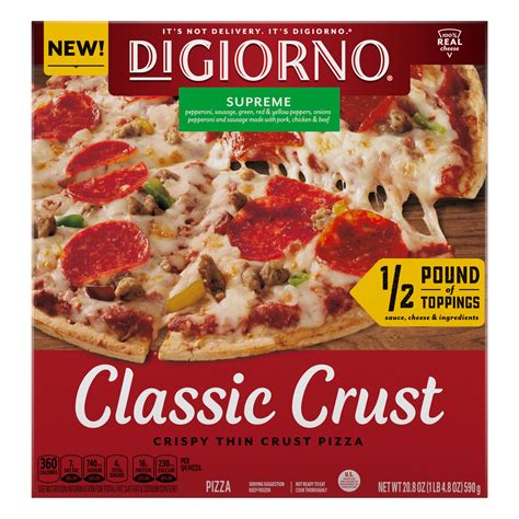 DiGiorno Frozen Pizza, Supreme Classic Crust Pizza with Marinara Sauce ...