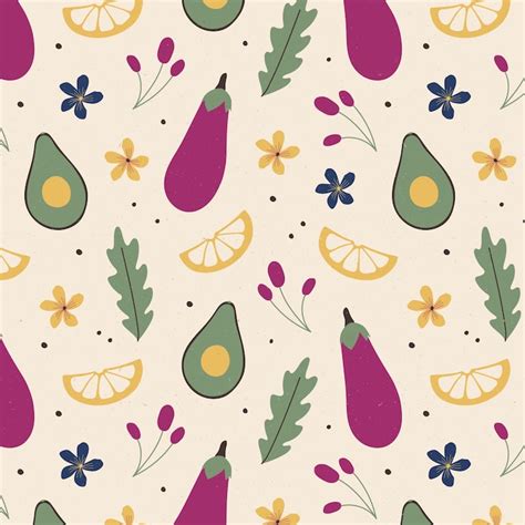 Fruits vegetables pattern Images - Free Download on Freepik