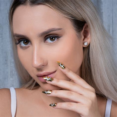 Top Beautiful Nails With Gold Plated Diamond Work| Rarejewel