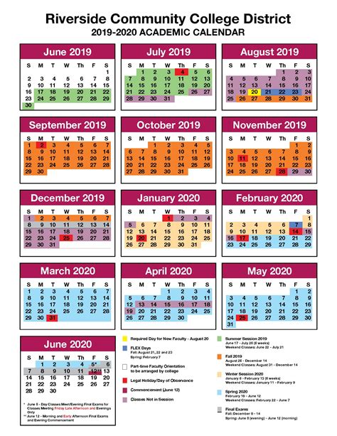 JFK and Norco College Calendar 2019-2020 - John F. Kennedy Middle ...