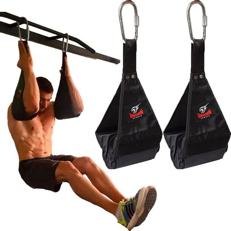 Premium Hanging Ab Straps for Pull Up Bar (Ab Slings) Hanging Leg Raise ...