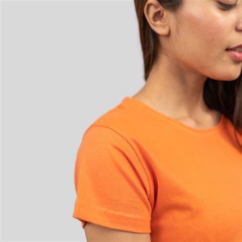 Opulent Orange Solid T-shirt for Women – GlamZei