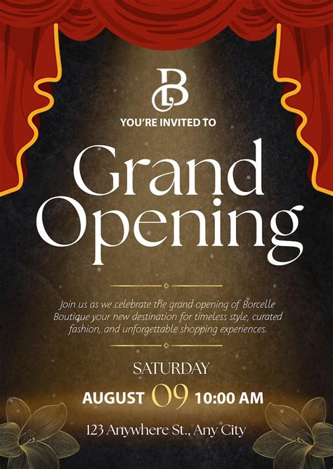 Store opening invitation PSD, High Quality Free PSD Templates for ...