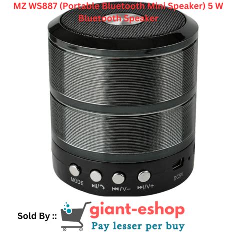 MZ WS-887 (Portable Bluetooth Mini Speaker) 5 W Bluetooth Speaker