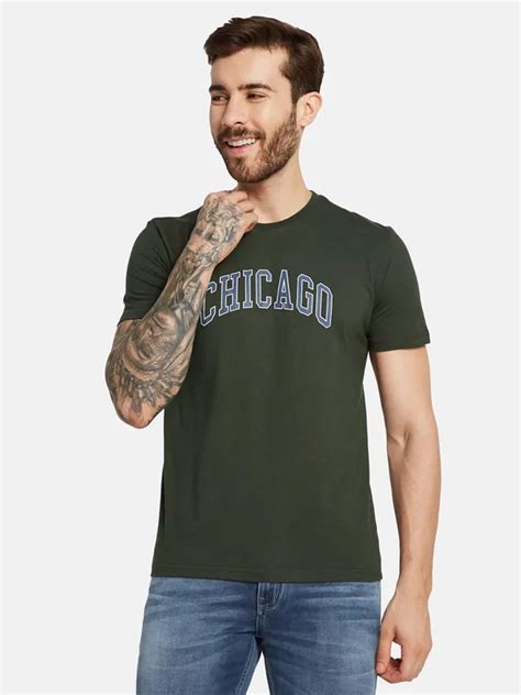 Octave Men Typography Printed Pure Cotton T-shirt