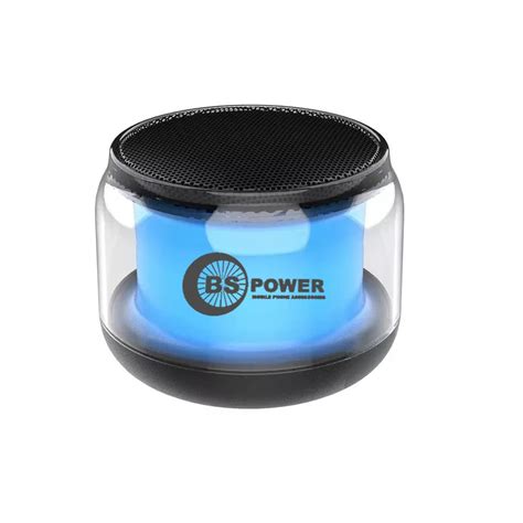 BS POWER Transparent Crystal Portable Wireless Bluetooth Speakers 8 LED ...