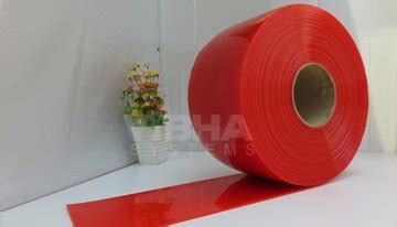 PVC Strip Roll, Transparent Blue, Yellow, Green, Red