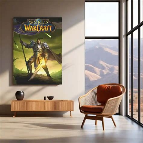 Game Metal Poster | World of Warcraft – Alliance Warrior Epic Art Meta ...