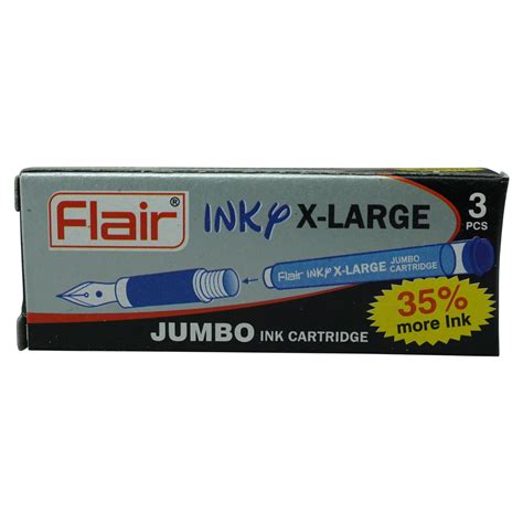 Flair Inky X-Large Model:70556 Blue color Ink Catridge 3 Piece in X-Large