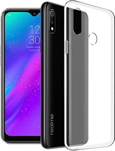 Casodon Silicon Transparent Soft Rubber Back Cover for Realme 3 ...