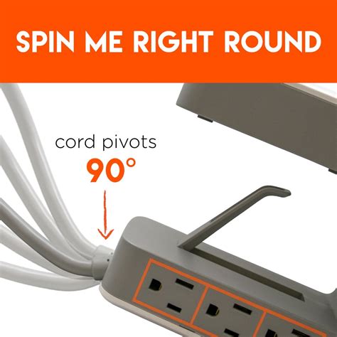 ECHOGEAR Desk Power Strip Surge Protector - Clamps to Desk in Seconds ...