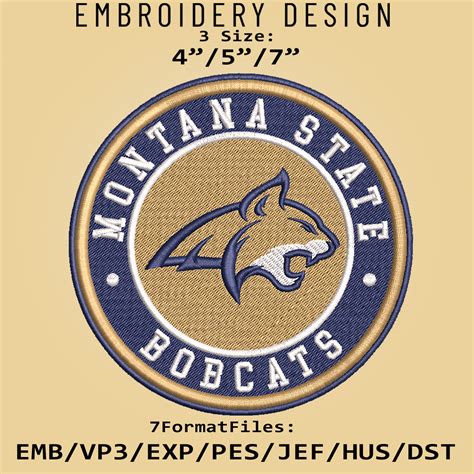 NCAA Logo Montana State Bobcats, Embroidery design, Embroide | Inspire ...