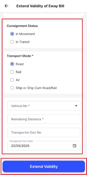 How to extend E-way bill validity on mobile? - General - Swipe