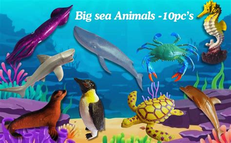 Buy Mallexo Realistic Sea Animals Figures Toys for Kids 3+ Year Old ...