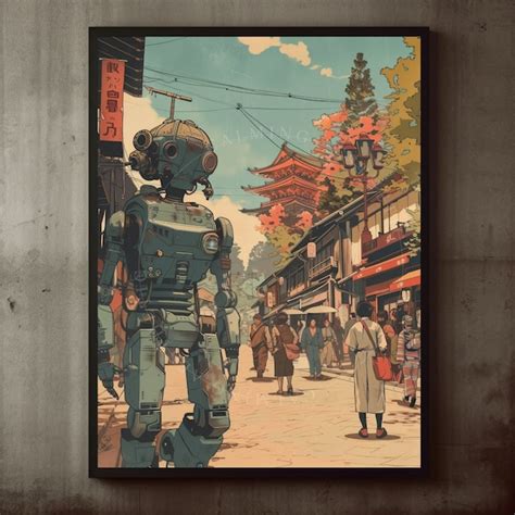 Retro Robot Art - Etsy