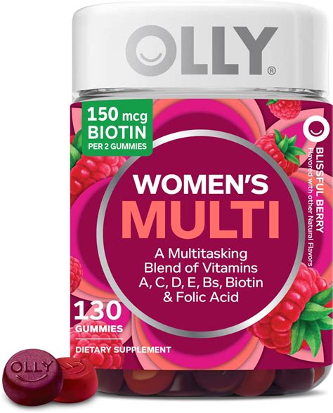 Amazon.com: OLLY Women's Daily Multivitamin Gummy, Vitamins A, D, C, E ...