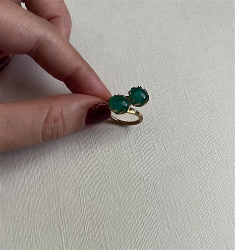 Vintage Sarah Coventry Gold Tone Faux Jade Cabochon Ring Size - Etsy