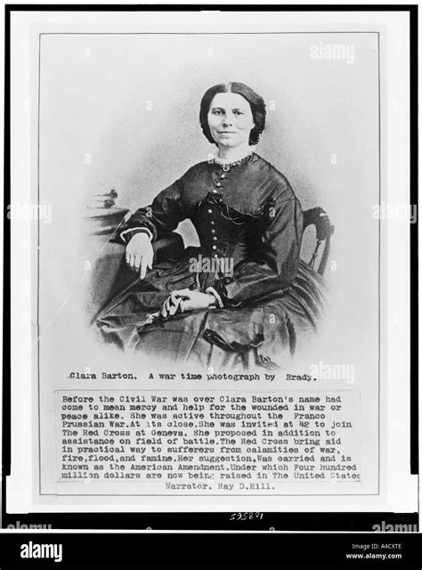 Clara Barton Civil War nurse and founder of the American Red Cross ...