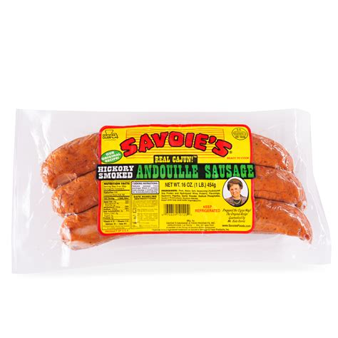 Smoked Pork Andouille Sausage - 16 oz | Savoie's Foods