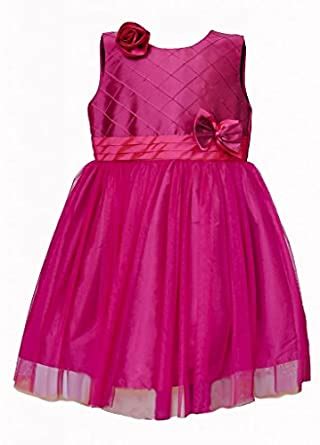 Buy Petals Girl's Synthetic party frock (GFP-1244-dpink-30) at Amazon.in