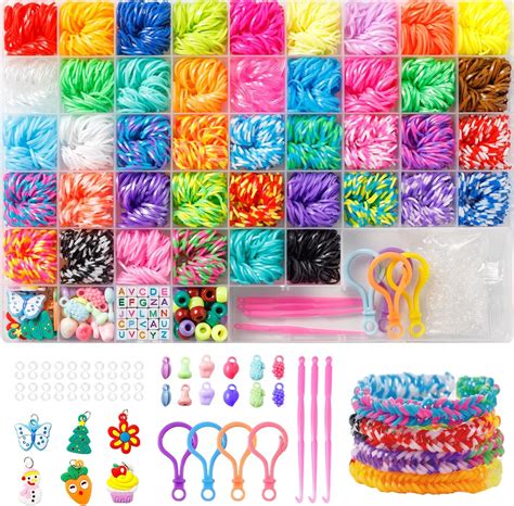 Amazon.com: Ybxjges 3600+Rubber Band Bracelet Kit,Loom Bracelet Making ...
