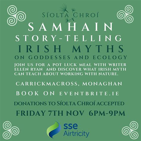 Samhain Story-Telling & Irish Myth Community Pot Luck Meal Nov 7th ...