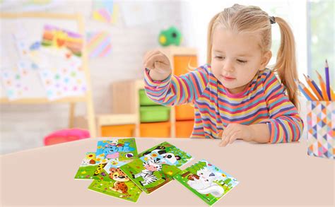 Buy FI - FLICK IN Pack of 6 Wooden Jigsaw Animal Puzzle Game for ...