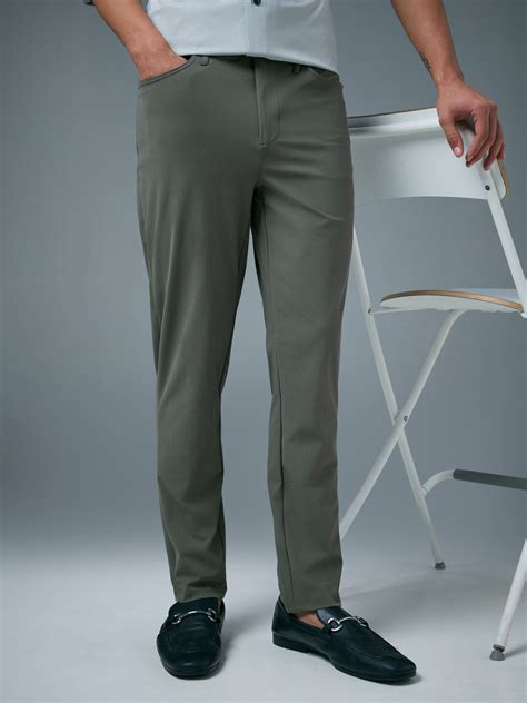 Men Semi-Formal Solid Straight Fit Trousers Pants with DURACOOL+