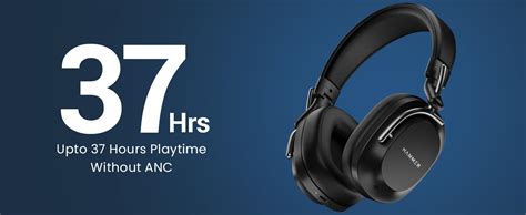 HAMMER Bash Pro 33 dB Hybrid ANC Over Ear Wireless Headphones, 4 Mics ...