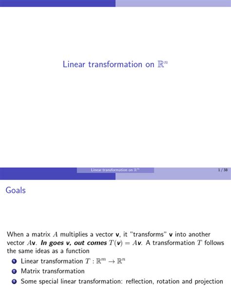 Linear Transformation | PDF | Linear Map | Matrix (Mathematics)