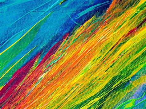 Acrylic color painting by hand made, Colorful contemporary art on ...