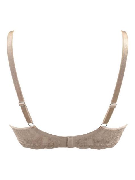 Pour Moi New Romance Padded Push-Up Plunge Bra, Almond