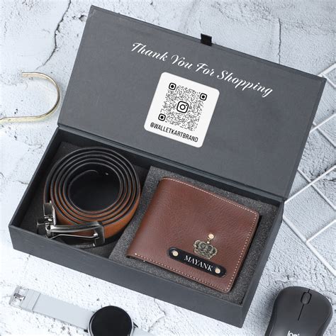 Personalized Leather Name Men's Wallet and Belt | Best Customized Gift ...