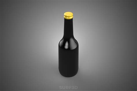 Glass Bottle Soybean Soy Sauce Liquid Ingredient Condiment - 3D Model ...