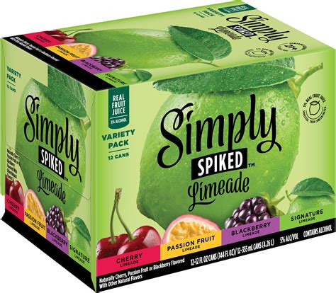 Simply Spiked Lemonade Variety Pack | 12 pack of 12 oz Can