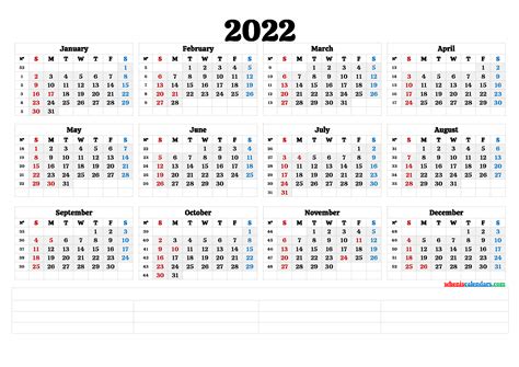 2022 Calendar With Week Numbers Printable - 2023 Calendar Printable