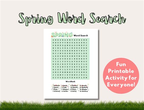 Image result for Spring Word Search Printable PDF