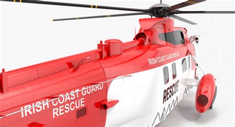 3D model Irish Coast Guard Rescue Helicopter Sikorsky S-61 Sea King ...