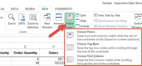 How Do You Lock a Header Row in Excel 的图像结果