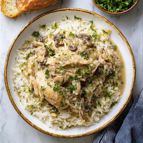 Smothered chicken and rice crock pot