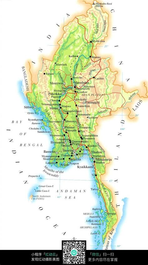 缅甸地图_缅甸高清详细地图全图 - 随意优惠券