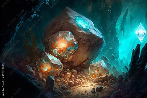 Ai 画矿石晶体 的图像结果