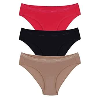 Buy Amante Women's Cotton Bikini (Pack of 3) at Amazon.in