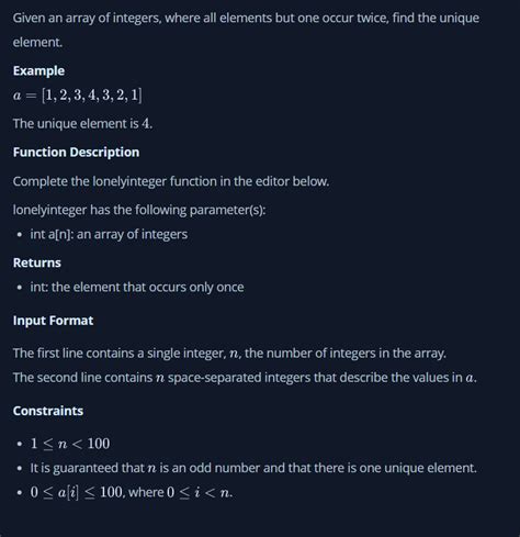 Image result for Lonely Integer HackerRank Solution