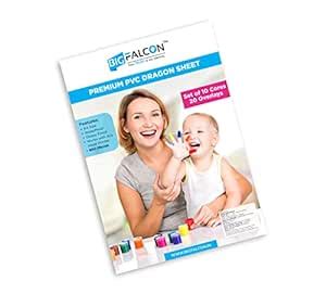 BIGFALCON Premium PVC Lamination Dragon Sheet Set of 10 Cores and 20 ...