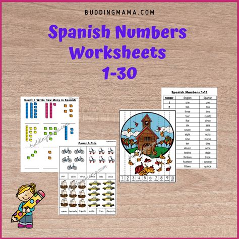 Spanish Numbers Worksheets