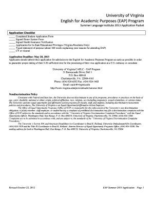 Fillable Online virginia English for Academic Purposes (EAP) Program ...
